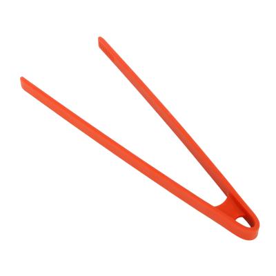 China Viable Wholesale Heat Resistant Seamless Structure Kitchen Utensils Reusable Silicone Food Tongs Accessories With Iron Inside for sale