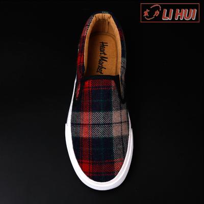 China Cotton Fabric/Canvas/Rubber Mesh Canvas Vulcanized Shoes /EVA Fabric Eva PU Plush Slip On Shoes for sale