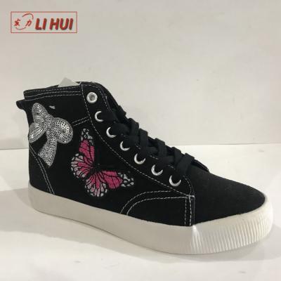 China Cotton Fabric/Canvas/Rubber Printed Casual Canvas Shoes Low Price Women/Fashion Flats Shoes for sale