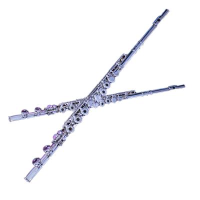 China Silver plated good quality musical instrument flute suppliers top sell low price musical instrument flute for sale