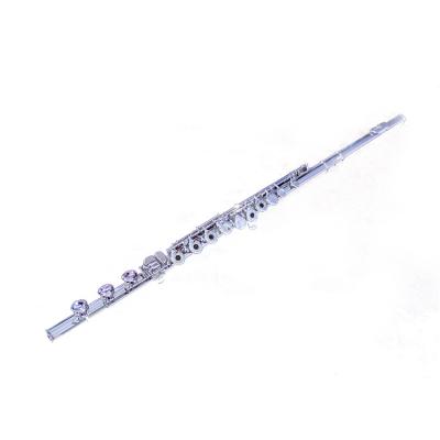 China Silver Plated China Made Top Quality Open Hole Professional Luxury B Tone Musical Instruments Flute for sale