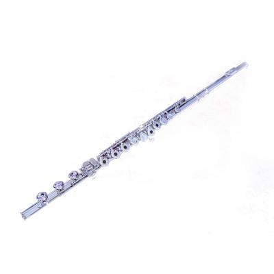 China Silver Plated Professional Manufacture China Professional Instrument Concert Customized B Tone Flute Music for sale