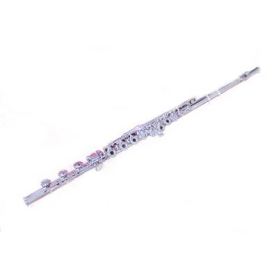 China Silver Plated Musical Instruments Wholesale Silver Groove Professional Level Flute for sale