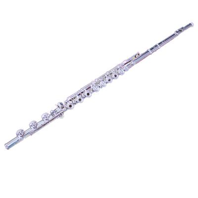 China Silver Plated Concert For B Key High Quality Woodwinds Professional Open Hole Musical Instruments Flute for sale