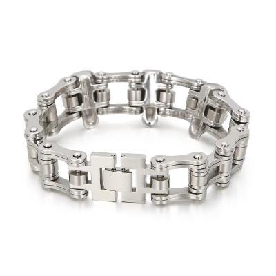 China European and American personality ambitious skeleton simple man CLASSIC titanium steel bracelet for sale