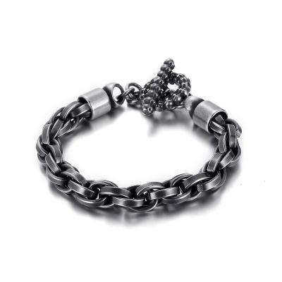 China New CLASSIC accessories a generation of the European and American buckle titanium skull fashion personality steel men's domineering bracelet for sale