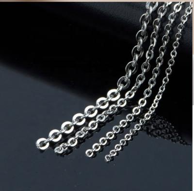 China Punk Oval Stainless Steel DIY Chain Necklace Bracelet Clothing Chain Does Not Open Stainless Steel Chain for sale