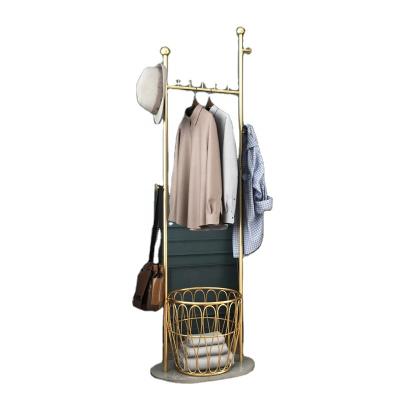 China Good Quality Convertible Hot Selling Durable Marble Golden Indoor Household Coat Rack for sale