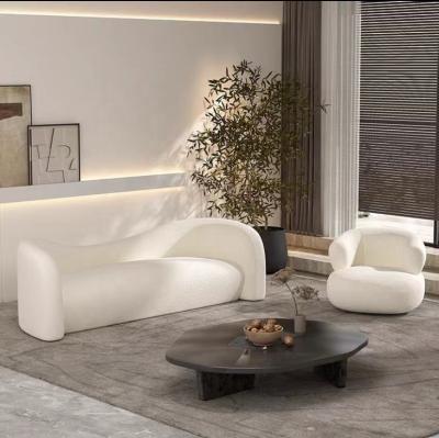 China Other Living Room Sofas Set Velvet Sofa Cover 3 Seater Nordic Upholstered Leisure Recliner Sofa Chair White for sale