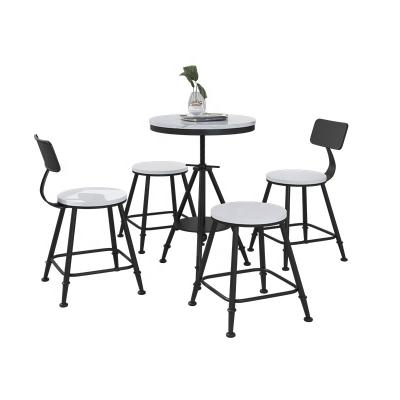 China (Size) Modern Nordic Light Luxury Adjustable Height Cafe Dining And Leisure Table Wooden Adjustable Chairs For Living Room Balcony for sale