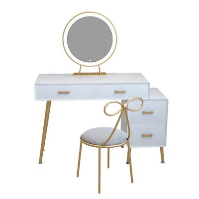 China Other Wholesale Simple Modern Dressing Table Set Nordic Light Luxury Dressing Table Bedroom Storage Cabinet Makeup Table for sale