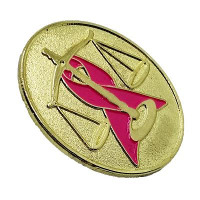 China Custom Enamel Pin Badges Create Your Own Logo Soft Enamel Lapel Pins Europe Gold Plated Libra Design for sale