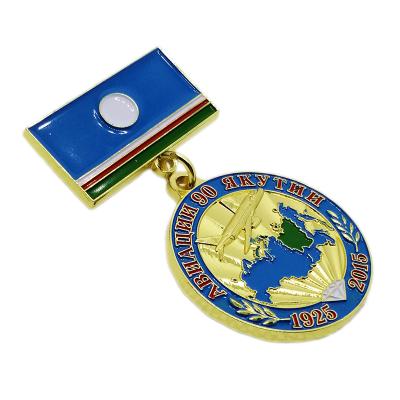 China Wholesale Custom Europe Medallion 3D 2D Gold Plated Souvenir Military Medal of Honor for sale