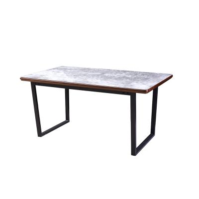 China Customized High Quality Modern Dining Table New Design MDF With Glass Dining Table for sale