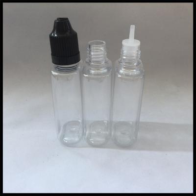 China Flat PET Bottle 30ml E Liquid Bottle With Childproof Lids And Needle Tips Dropper For Ejuice for sale