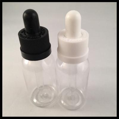 China Clear Plastic E Liquid Bottles 30ml With Childproof Cap And Glass Sharp Tube Dropper For E Cigarette for sale