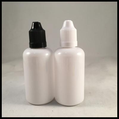 China 50ml Milk White PET Bottle For E Cigarette With Childproof Cap And Long Thin Tip Dropper E Liquid Bottle for sale