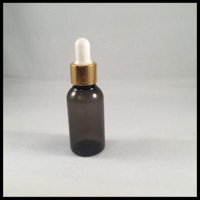 China 30ML Plastic Essential Oil Bottles With Gold Cap And Glass Pipette Empty E Liquid Bottles for sale