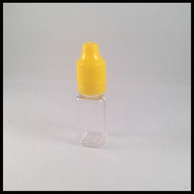 China 10ml Square Bottles Plastic E-juice Bottle With Long Thin Tip Dropper Empty E-liquid Bottles for sale