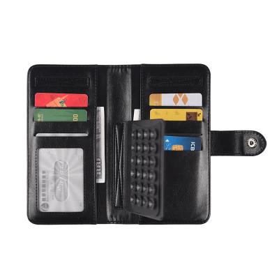 China Fashion Wallet Phone Case Volume Card Holder Universal Mobile Phone Flip Leather Wallet Case Large For iPhone XS Max for sale