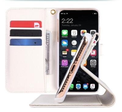 China 2018 Factory Direct Wholesale Hot Selling Cell Phone Leather Cases For iPhone 8 With 3 Card Slots for sale