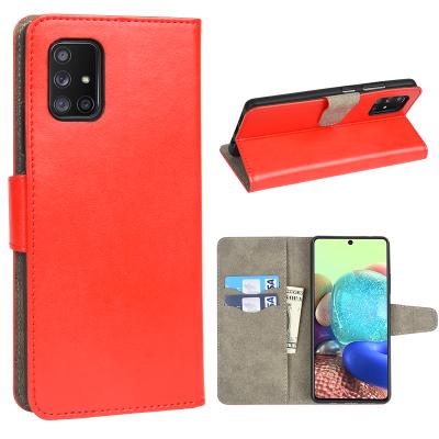 China Factory Direct Wholesale Kickstand PU Leather Flip Wallet Phone Case Mobile Phone Bags For Samsung Galaxy A71 Case for sale