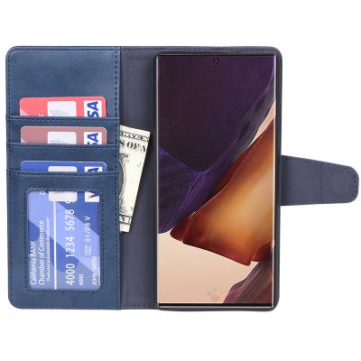 China 100% Eco-friendly Phone Case For Samsung Note 20 Ultra 5G Flip Wallet Phone Case PU Leather Phone Cover With Kickstand Card Slots for sale