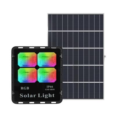 China Garden RGB LED Flood Light 200W Commercial Waterproof Lamps LED Lights Black Solar Street Light for sale