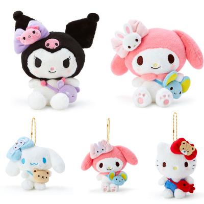 China Cartoon Cute Kitty Stuffed Doll Sanrio Kawali Kuromi Hi Kitty My Melody Cinnamoroll Pillow Plush Toys Anime Kid Dolls Kitty Doll Kids Pillows for sale