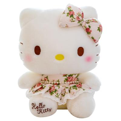 China Cartoon Cute New Flowers Kt Cat Stuffed & Plush Toy Cartoon Kitty Dolls Cute Kitty Stuffed Toys Children And Girls Sanrio Kt Throw Pillows for sale