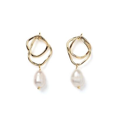 China Hot Seller Fashion Jewelry 925 Sterling Silver Serenity Earrings TRENDY Pearl Earrings for sale