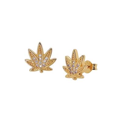 China TRENDY Gemnel Fashion Jewelry Earrings 925 Sterling Silver Sparkly Weed Studs Earrings and Necklace Sets for sale