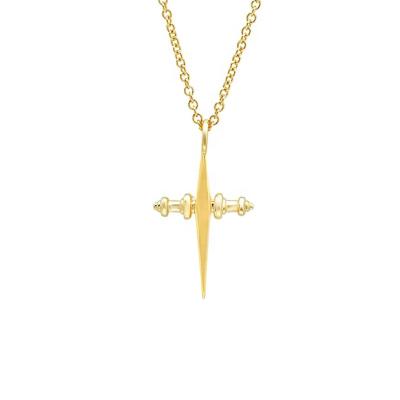 China FASHIONABLE Gemnel Latest 925 Silver Platinum Plated Jewelry Jesus Cross Pendant Necklace for sale