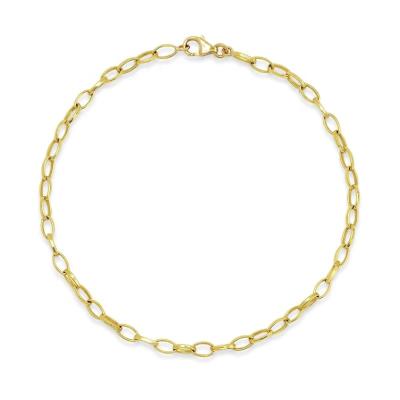 China FASHIONABLE New Arrival 925 Silver Jewelry Flat Oval Gemnel Chain Bracelet Woman for sale