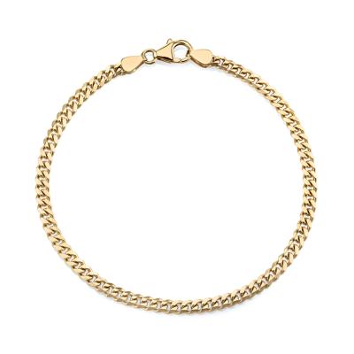 China FASHIONABLE Gemnel Tasty Cuban Link 925 Sterling Silver Minimalist Jewelry Chain Bracelet for sale