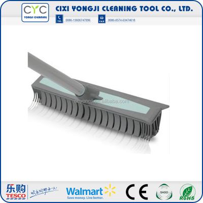 China Long Plastic Angle Handle Eco-Friendly Heavy Duty Dustpan And Broom Indoor Or Outdoor for sale