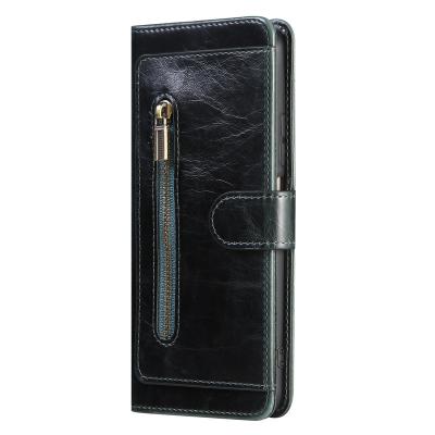 China Shockproof For Xiaomi Redmi K40 Wallet Case Leather Cover With Payment Card Slot Zipper Stand Soft TPU Function Phone Holder for sale