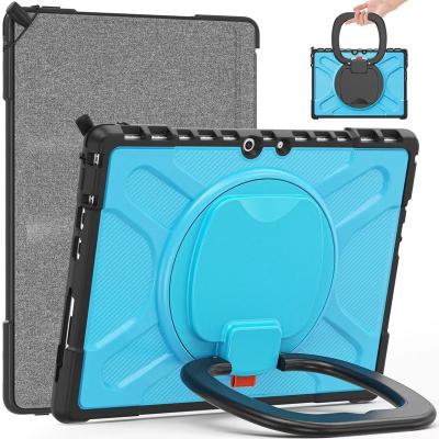 China Shockproof for Microsoft Surface Pro 8 Portable Full Body Heavy Duty Case Cover Protective Kickstand Rotary Fold Handle for sale