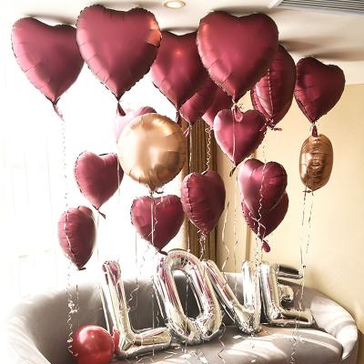 China 32 inch modern thin aluminum body love letter balloon gold and silver champagne gold foil balloon wedding decoration for sale