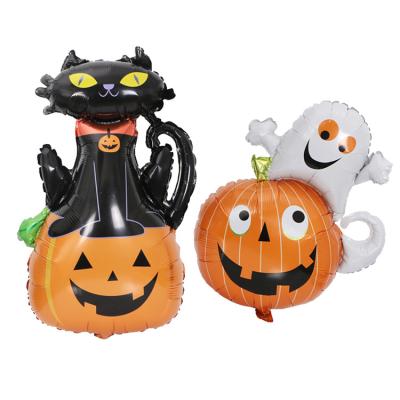 China Halloween Party Halloween Balloons Decoration Aluminum Balloon Party Supplies Hallowmas Pumpkin Ghost Pumpkin for sale