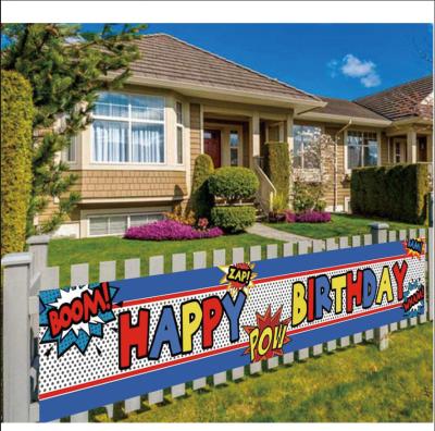 China Popular Fabric Art Amazon Happy Birthday Banner Birthday Party Decoration for sale