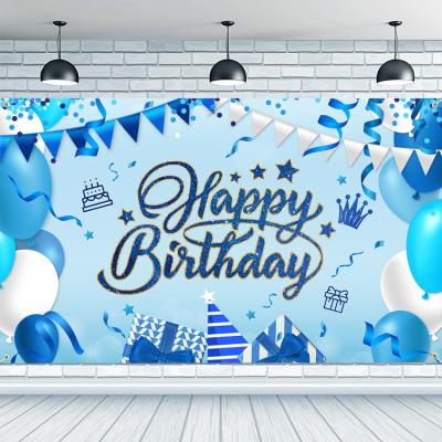 China Popular Fabric Art Amazon Happy Birthday Banner Birthday Party Decoration for sale