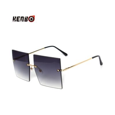 China Newest 2020 Women's Sunglasses Frameless Oversized Sunglasses Kenbo Eyewear Trendy Fashion Sunglasses for sale