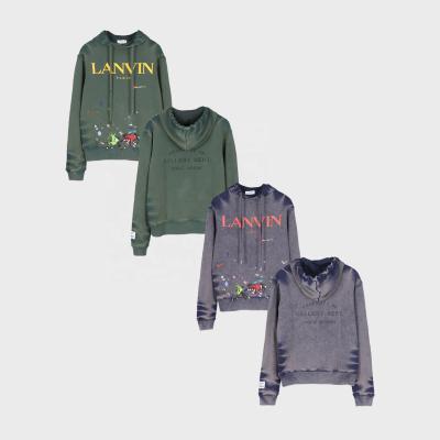 China European American Large Size Loose Letters Ink Breathable Splatter Department Gallery Brand Fashion Hooded Men And Women's Hoodies In Stock for sale