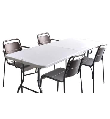 China (Height) Adjustable Cheaper Price Dining Event 1.8 M Rectangle Plastic Folding Portable Table for sale