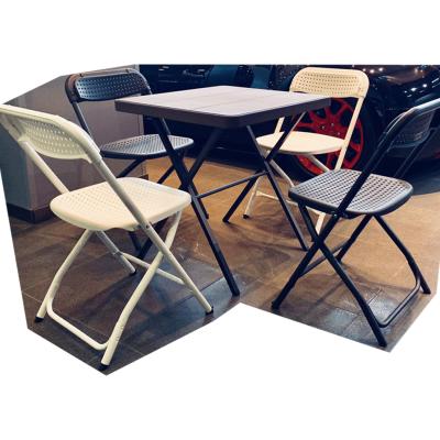 China Metal Adjustable White Plastic Legs Large (Size) Wedding Conference Exhibition Folding Chair for sale