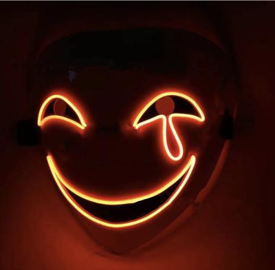 China Per Switch Control Horror Designed Lighting Large Luminous Mask With Tears For Party FaceMasks for sale