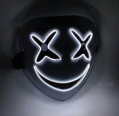 China By switch control lighting horror mode design luminous mask with cross eyes 10 color can be chosen for sale