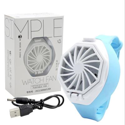 China 2021 New Design Portable Mini Fan For Kids Wrist Fan USB Charging Mini Fan for sale