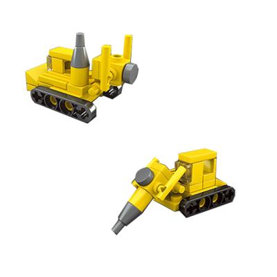 China Construction Toy Small Particle Kindergarten Toys Plastic Inserted Building Blocks Down Hole Drill and Beam Erecting Machine for sale